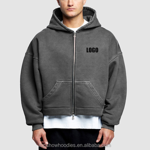 Sudadera con Capucha Extra Grande para Hombre, de Algodón Transpirable de 340g, con Capucha y Bolsillo para Invierno - Product Image 1