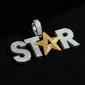 Élégant Pendentif Breloque Glace en Moissanite et Perle d'Eau Douce, en Argent Sterling 925 Plaqué Or et Argent, Bijoux de Créateur Hip Hop - Product Image 3