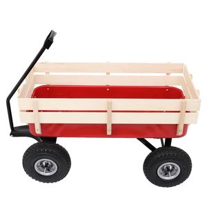 Carrelli e Carriole da Giardino 97x43x78cm in Ferro e Legno a Quattro Ruote - Product Image 2