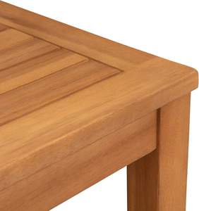 Modern Square Teak Wood Outdoor Side <b>Table</b> Weather Resistant Leg Base Eco-Friendly Portable Kitchen & Warehouse Use - Product Image 5