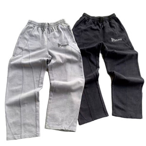 Pantalones Deportivos de Algodón Lisos al por Mayor – Joggers Unisex Extra Grandes de Corte Recto con Cintura Ajustable con Cordón - Product Image 4