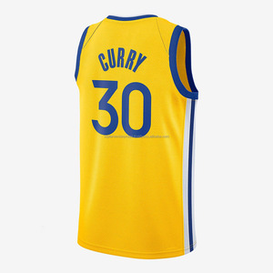 Maillot de basketball unisexe Golden State for Bay 30 sans manches, en maille respirante, col en V, en Spandex/Coton imprimé, anti-bactérien - Product Image 2