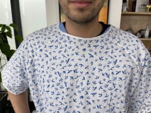 Bata de Laboratorio Fácil de Usar con Cierre de Cordón para Médicos, Enfermeras y Pacientes, Uso Hospitalario, Poliéster/Algodón, Cómoda, de una Sola Pieza, con Estampado - Product Image 4