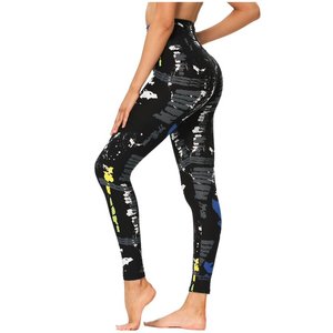 Leggings Deportivos de Cintura Alta para Mujer, Elásticos, con Estampado por Sublimación, Largos - Product Image 4
