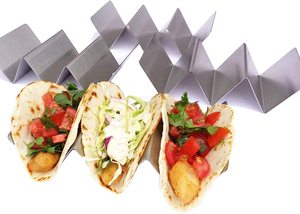Soporte de tacos mexicanos de acero inoxidable de alta calidad al por mayor, sirve comida, muestra comida en fiestas o eventos, apto para lavavajillas - Product Image 4