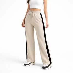 Pantalones Deportivos Casuales de Verano para Mujer, Transpirables, de Secado Rápido, Cintura Elástica, Estilo Vintage, Corte Regular, Tela Suave de Poliéster/Algodón - Product Image 1