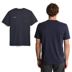 Camisetas de Algodón para Hombre con Diseño de Bolsillo, Manga Corta, Ropa de Trabajo Informal, Camiseta Básica, Proveedor de Ropa de Marca Privada, Camiseta Informal para Hombre - Product Image 1