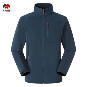 แจ็คเก็ตซอฟต์เชลล์ดีไซน์พิเศษสำหรับผู้ชายจาก Ryan Pro Gear เนื้อผ้านุ่มสบาย ปิดด้วยซิป พร้อมโลโก้แบบกำหนดเองและดีไซน์กระเป๋า - Product Image 5