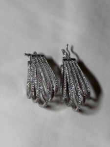 <span class=keywords><strong>Orecchini</strong></span> con diamanti in <span class=keywords><strong>argento</strong></span> sterling 925, moissanite, taglio rotondo, gioielli eleganti, brillantezza senza tempo, scintillanti, durevoli, accessori di moda - Product Image 5