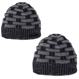 Unisex striped beanie <b>hat</b> Winter warm cap Color blocking casual style Acrylic knit beanie Unisex warm winter <b>hat</b> - Product Image 1