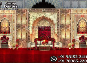 Arche de scène de mariage musulmane avec cadre miroir blanc, toile de fond de mariage de luxe personnalisée, style asiatique, pour la cérémonie Walima, vente en gros à Londres - Product Image 6