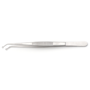 Pinza de Sutura Manual Premium de Acero Inoxidable, Punta Anillada Angulada de 1.6mm, 16cm, Pinza de Microcirugía Autoclavable y Duradera - Product Image 2