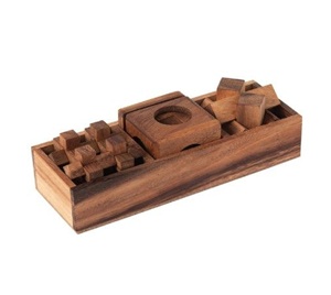 9pcs Wooden Brain Teaser <b>Puzzle</b> Set 3D Interlocking Burr <b>Puzzles</b> Educational Montessori IQ Games for Adults Kids Gift <b>Box</b> Games - Product Image 6