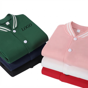Veste universitaire unisexe, col marin, manches régulières, couleur unie, fermeture à boutons, polyester tricoté, vêtement décontracté pour le printemps - Product Image 3