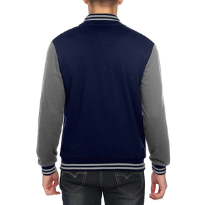 แจ็คเก็ตเลตเตอร์แมนผ้าแคนวาสผู้ชายขายดี ดีไซน์โดดเด่น คุณภาพสูง แจ็คเก็ตฤดูหนาว คอตั้ง โลโก้ด้านหน้า ราคาถูก - Product Image 3