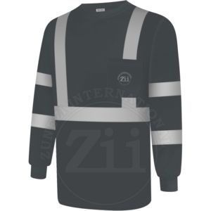 Camisetas de Seguridad para Hombre, 100% Poliéster, Reflectantes, Fluorescentes, ANSI Clase 1, con Luz LED Intermitente, Impermeables, Transpirables, de Manga Larga - Product Image 6
