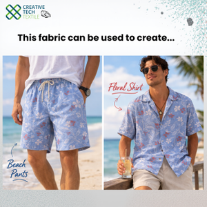 SWL-4D3748 Hilo de Lana de Mar Reciclada, Tela 100% Lana de Mar Reciclada con Estampado Digital, Secado Rápido, Absorbente, Antiestática y Transpirable - Product Image 3