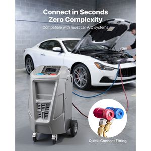 Machine de récupération de réfrigérant entièrement automatique pour réparation automobile, écran tactile 7 pouces, précision supérieure à 98,5 % pour la récupération de climatisation (1234yf) - Product Image 5