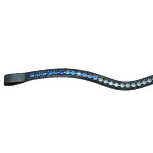 Banda Frontal para Caballo de Cuero de Alta Calidad Personalizada con Piedras de Cristal, Disponible en Tamaño Completo, Cob y Sobredimensionado - Product Image 1