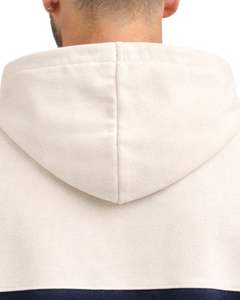 Camiseta con capucha de manga corta personalizada para hombre, azul marino y con bloques de color, sudadera informal con capucha, mezcla de algodón suave, ropa de verano - Product Image 6