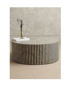 Atractivo Taburete de Hueso Incrustado para Hogar, Jardín, Bodas y Fiestas, el Más Vendido, Mueble de Hueso Incrustado, Taburete Personalizado con Elegante Asiento Redondo - Product Image 2