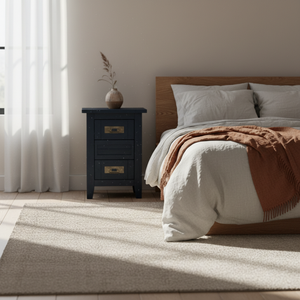 Table basse moderne PKP avec 2 tiroirs, bois de caoutchouc blanc, MDF, design durable, garantie 1 an - Meubles de salon - Product Image 2