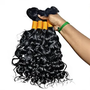 Paquetes de Cabello Natural de Alta Calidad al por Mayor para Trenzas y Extensiones con Trama a Máquina, Cutículas Alineadas, 100g, Textura Natural - Product Image 1
