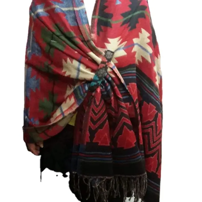 Indiase Handgemaakte Kasjmier Sjaal Himalayan Oversized Dekens, Handgeweven Sjaals Unisex Wollen Sjaals Hippie Sjaal Wollen Sjaal