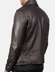 HOMIZON ENTERPRISES – Nouveauté : Blousons en cuir décontractés pour hommes, col montant, fermeture éclair, couleurs personnalisables – Prix abordable - Product Image 2