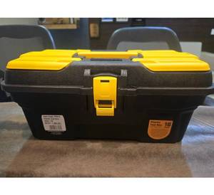 Portable Plastic <b>Tool</b> Box with Top Organizer Heavy Duty Hardware Storage Case with Removable Internal Tray & Single Buckle Lock - Product Image 3