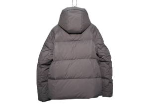 <b>Men's</b> <b>White</b> Hooded Puffer <b>Jacket</b> Down Filled Windproof Casual Winter Coat With Zippered Pockets Regular Fit - Product Image 6
