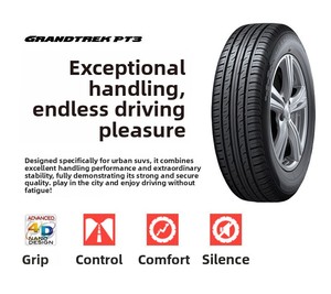 Pneu SUV DUNLOP PT3 215/<span class=keywords><strong>55</strong></span> <span class=keywords><strong>225</strong></span>/60 <span class=keywords><strong>R18</strong></span> Nouveau pneu radial d'été, maniabilité supérieure, stabilité, vitesse H, garantie 1 an - Product Image 5