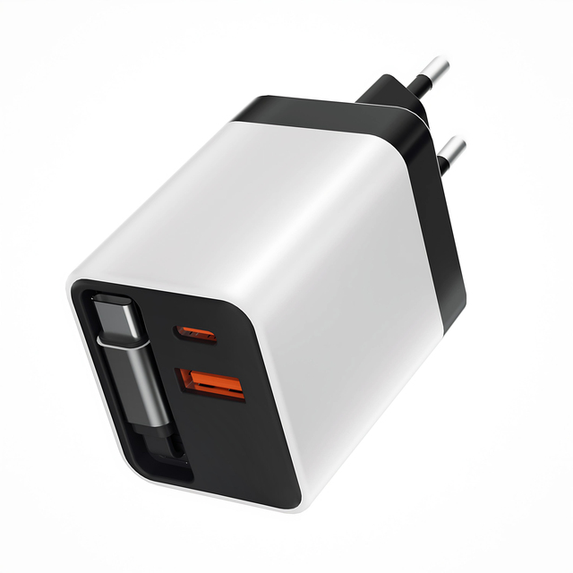 45W 65W GaN PD PPS USB C Retractable Charger Dual Output Compact Adapter for MacBook IPhone 17 Samsung Travel Dynamic Power