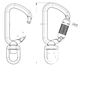 Custom Made High Quality Swivel Hook with Triple Action Locking for Hammock Sand Bag <b>Backpack</b> Aluminum Alloy <b>Tool</b> Lanyard - Product Image 4