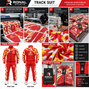 ชุดวอร์มลายพรางสีแดงสำหรับผู้ชาย RONAL SPORTS แขนยาว พิมพ์ลายแบบ Sublimation ชุดออกกำลังกายสไตล์สปอร์ต ทรงปกติสำหรับฤดูใบไม้ร่วง - Product Image 5