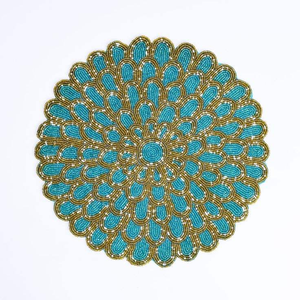Handcrafted Embroidered <b>Beaded</b> <b>Placemats</b> for Stylish Home Dining Parties - Product Image 5