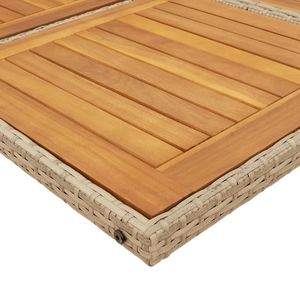 Conjunto de Comedor Plegable para Patio de 10 Personas, Ratán Sintético PE Beige, Juego de 10 Muebles de Jardín - Product Image 5