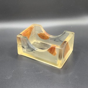 Sous-verre créatif écologique en bois et résine, soucoupe carrée en résine de pin, anti-brûlure, isolante, motif animalier et paysager - Product Image 2