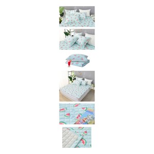 Set di Biancheria da Letto Estiva Coreana in Seersucker con Stampa Frutta, Copripiumino Reversibile, Federe, Tappetino e Tappeto da Pavimento - Product Image 5