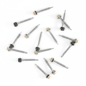 Vis autoperceuses en acier au carbone norme DIN - Tête hexagonale avec rondelle EPDM collée, fixations étanches - Product Image 1