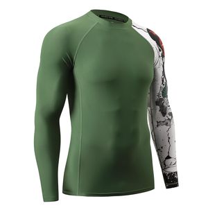 Custom OEM Unisex Rashguard Sublimation UV Protection Spandex Blend <b>Compression</b> Breathable Polyester Wholesale Made OEM OEM - Product Image 3