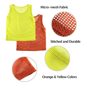 Reversible football <b>training</b> pinnies mesh sports vest breathable gym scrimmage team kids practice soccer jersey - Product Image 3