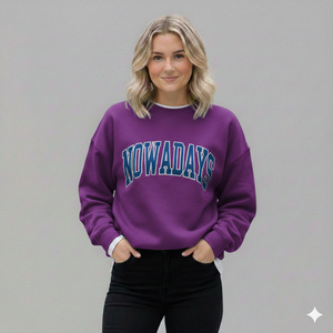 Sudadera informal holgada con cuello simulado para mujer, suave al tacto, cálida para invierno, de manga larga, estilo moderno y relajado. - Product Image 1