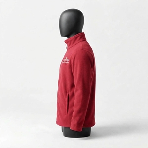 Custom Polar Fleece Jacket Men Stand Collar Full Zip Up Outdoor Warm <b>Coat</b> Casual Wear Fleece Jacket - Product Image 3