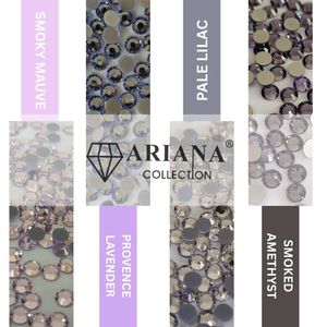 Strass en cristal Premium écologiques à dos plat, couleur Mauve Fumé, Lavande de Provence, Améthyste Fumée, Lilas Pâle, effet phosphorescent dans le noir, pour vêtements - Product Image 1