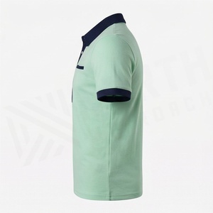 Camisa Polo de Oficina para Hombre de Tela de Poliéster de Alta Calidad con Bolsillo, Mangas Cortas, Estilo Casual, Ropa de Verano, Transpirable - Product Image 3