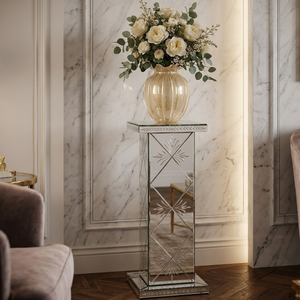 Miroir mural décoratif baroque vénitien élégant |   Miroir d'appoint en verre de style antique haut de gamme pour salon et décoration royale - Product Image 2