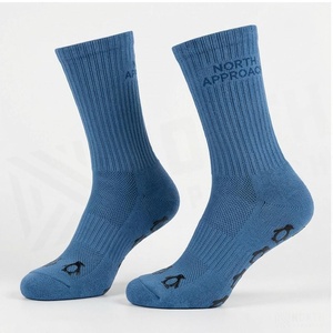 Blue Crew <b>Socks</b> Breathable <b>Running</b> <b>Socks</b> for Adults Spring Season Solid Color Knitted Design - Product Image 3