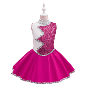 Vestido de Uniforme de Animadoras con Lentejuelas para Niñas, Ropa Personalizada Brillante para Actuaciones en Escenario, Ropa de Baile para Competencia Infantil, Venta al por Mayor OEM - Product Image 1