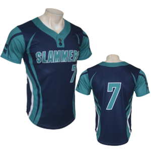 Camiseta de Béisbol Personalizada de Dos Botones, Uniformes de Equipo con Sublimación Completa, Impresión de Nombre y Número del Jugador, Absorbe la Humedad - Product Image 1